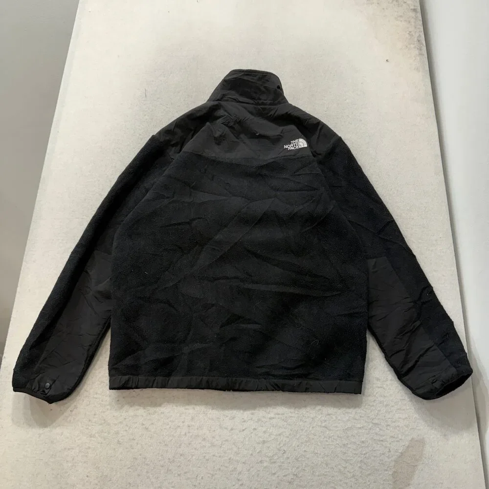The North Face Boys Black Denali Fleece Full Zip Jacket Hiking Outdoors Size XL